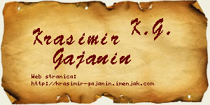 Krasimir Gajanin vizit kartica
